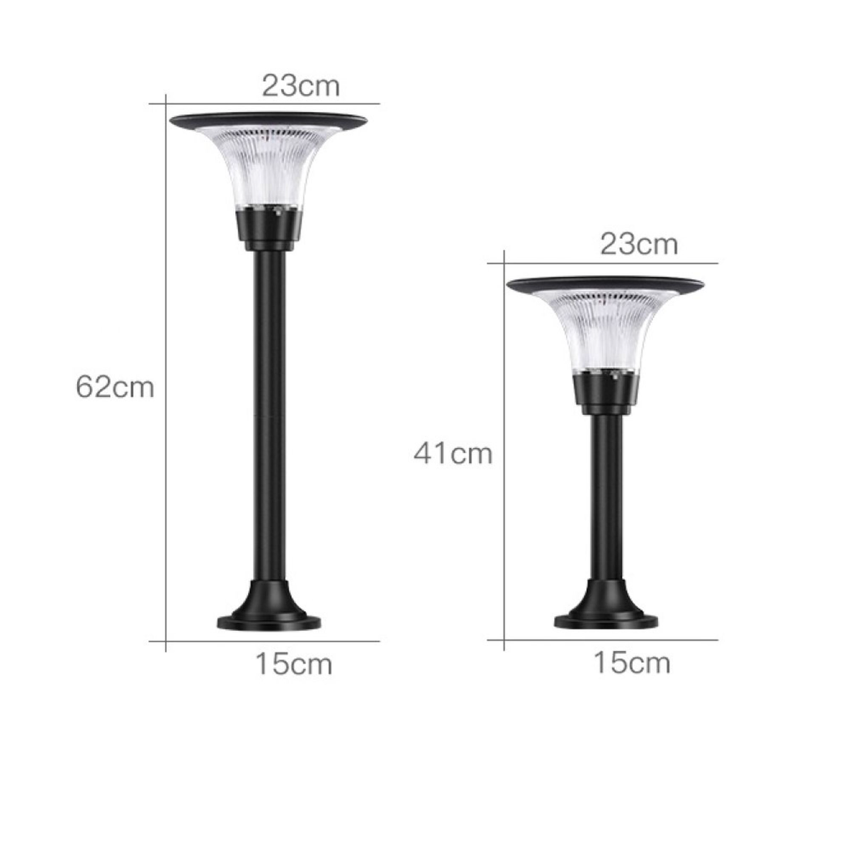 Smart lampe solaire Iplux® Florence sur pied 62cm - Haute qualité - Durée de combustion 15 heures - 9