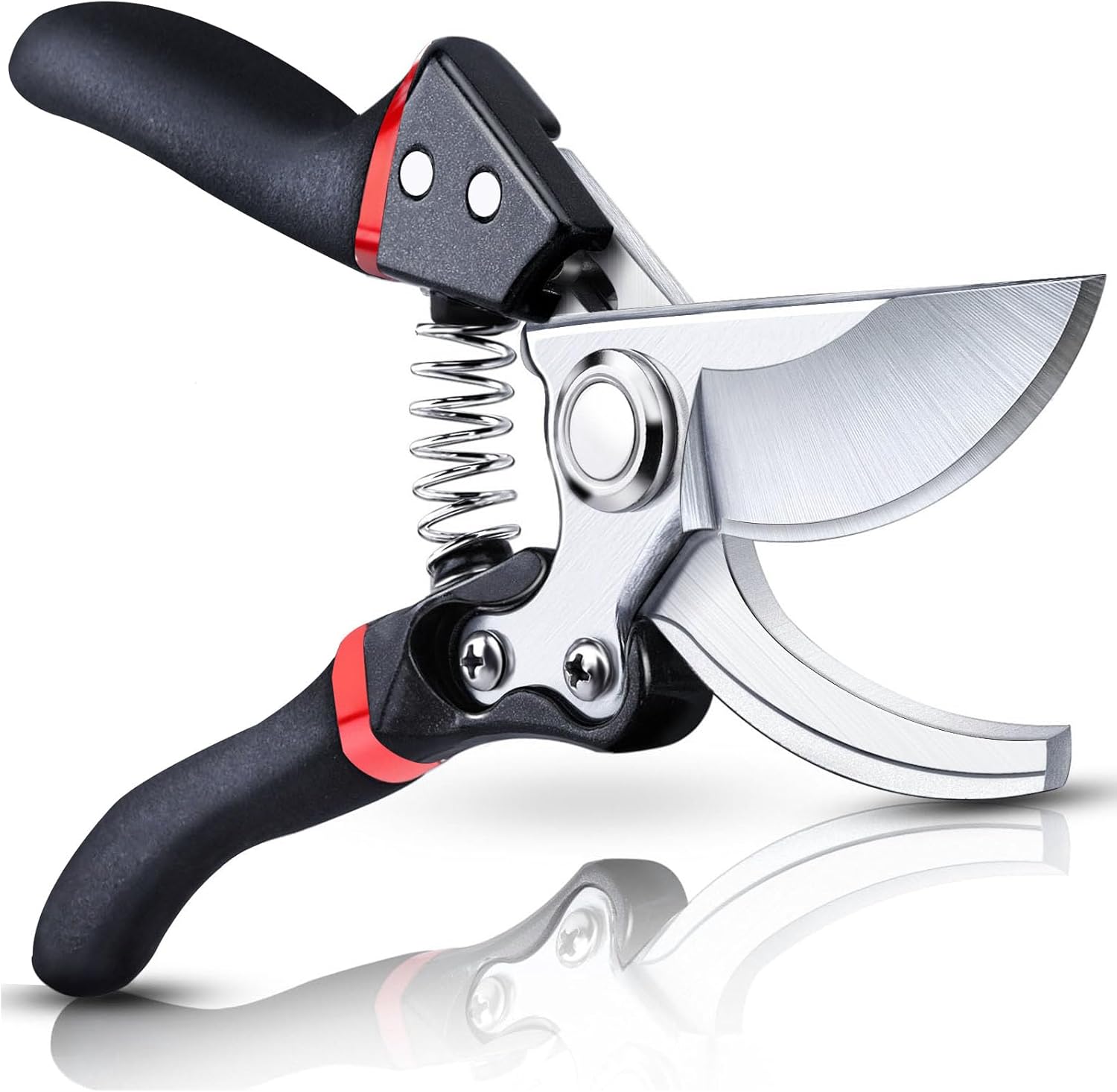 Cisaille De Jardin,Sécateur Jardin Professionnel Lame Inox 100% Cisaille Précision Pour Bonsai/Arbustes | Ciseaux Cueillette Herbes-Baies | Poignée Ergonomique & Entretien Facile