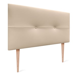 Lot De 4 Têtes De Lit En Similicuir - 60x30 Cm, Beige, Imperméable - Rembourrage Éponge - Installation Adhésive - Pour Chambre, Décoration Murale