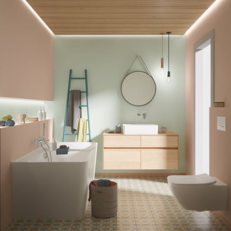 Baignoire droite murale 180 x 80 VILLEROY ET BOCH Collaro vidage blanc - 2
