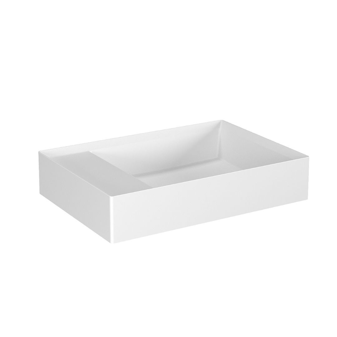 Umywalka wpuszczana UNIQ Solid Surface 50 cm bez otworu na b