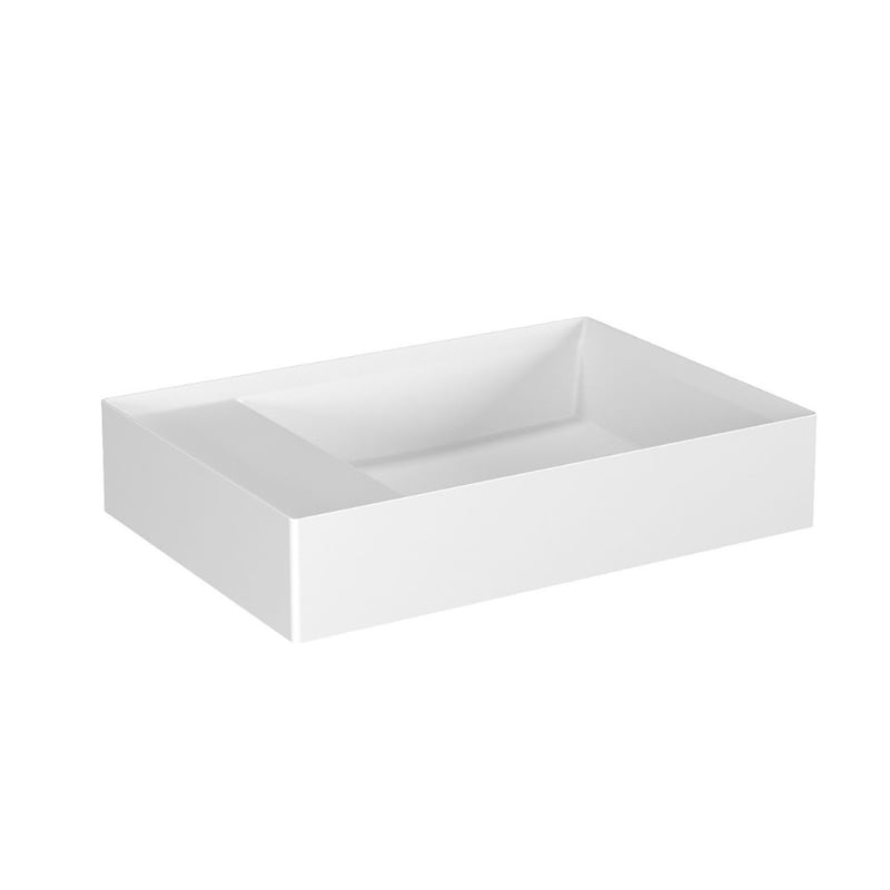 Umywalka wpuszczana UNIQ Solid Surface 50 cm bez otworu na b