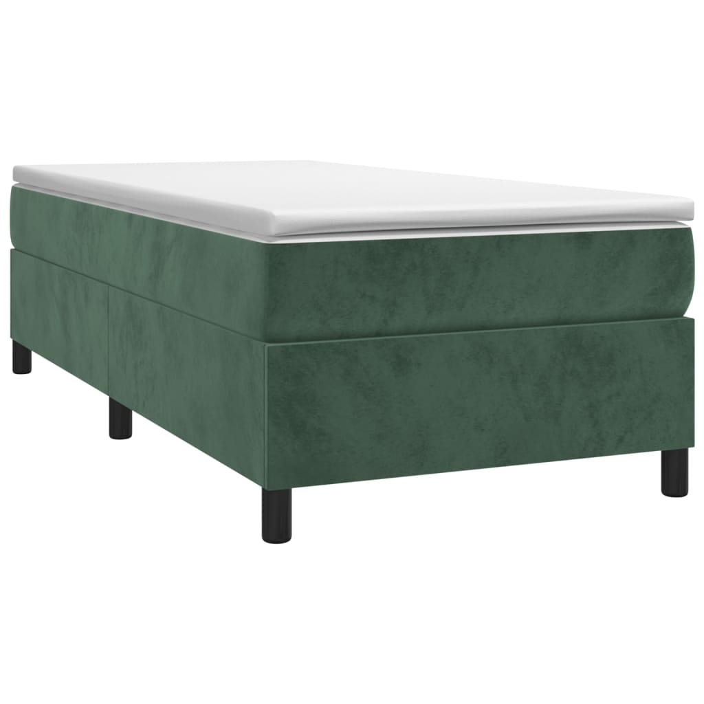 Lit simple | Lit Adulte | Sommier à lattes de lit Vert foncé 100x200 cm Velours841977 - 3