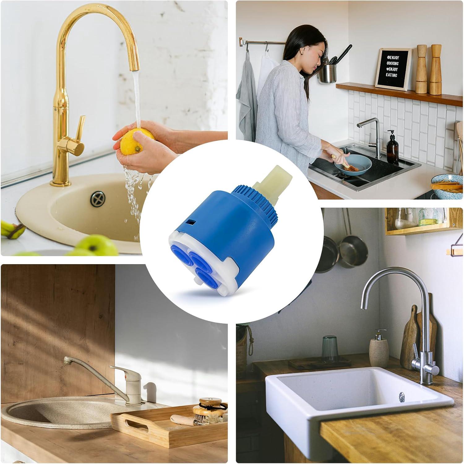 Ceramique Cartouche Mitigeur - Ø 35mm Cartouche Thermostatique Replacement Cartridge pour Mitigeur Lavabo et Douche - 5