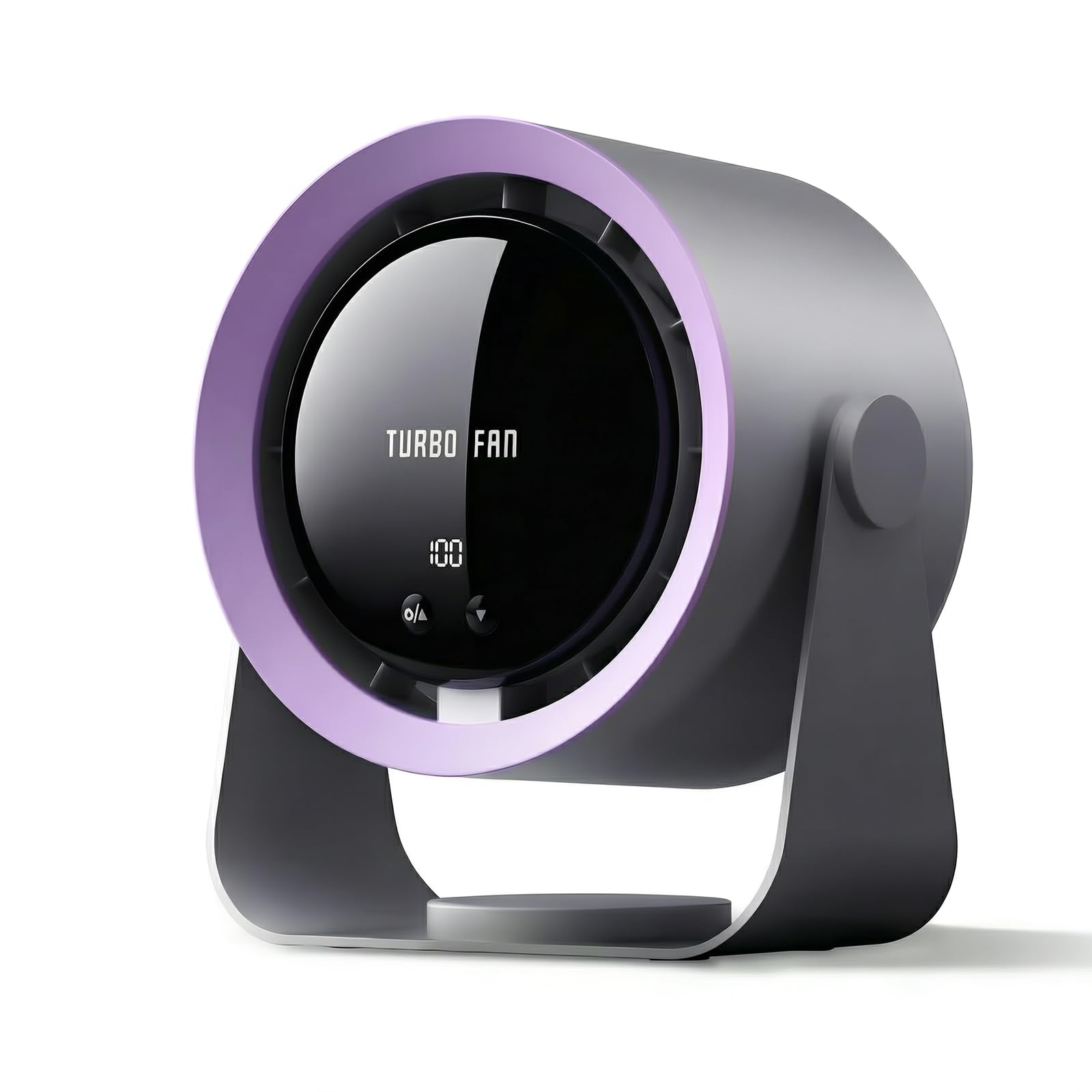 Ventilador de mesa recargable por usb,batería de 5400 mah, pantalla led,100 velocidades ajustables e inclinación manual de 90°, potente para oficina