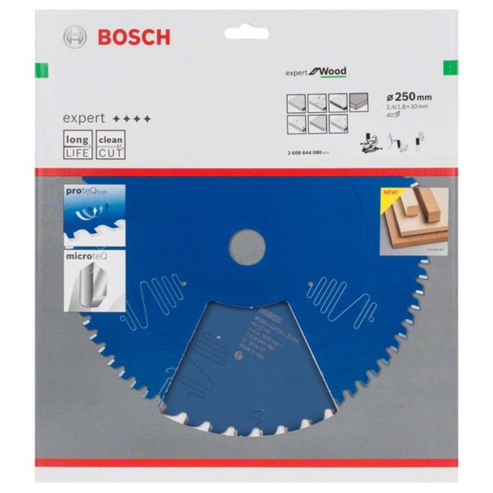 Bosch 2608644080 - Lame de Scie Circulaire Expert pour Wood, 250 x 30 x 2,4 mm, 40D - 6