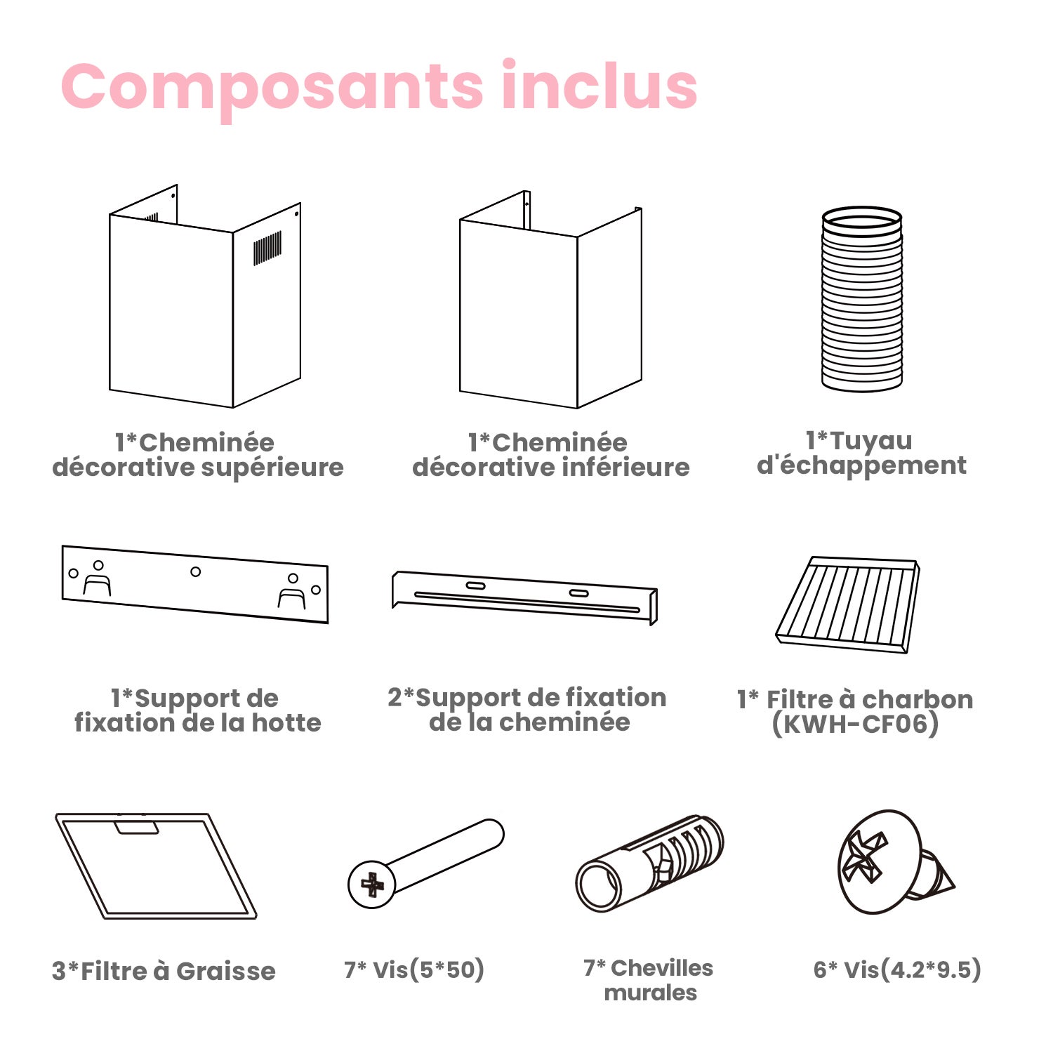 COMFEE Hotte Aspirante Tactile 90cm - Classe A+++ - 650 m³/h - Filtre à Charbon - 4 Vitesse - LED Affichage - En Inox Noir - 8