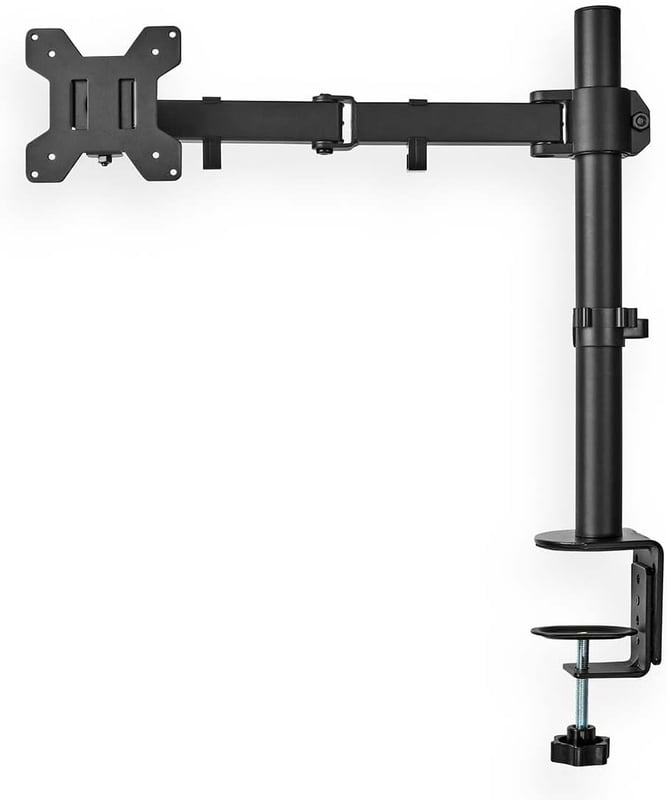 Ramię do monitora – uchwyt ścienny do telewizora – maksymalny rozmiar ekranu 27 cali – maksymalna waga 8 kg – VESA 75x75, 100x100 – czarny
