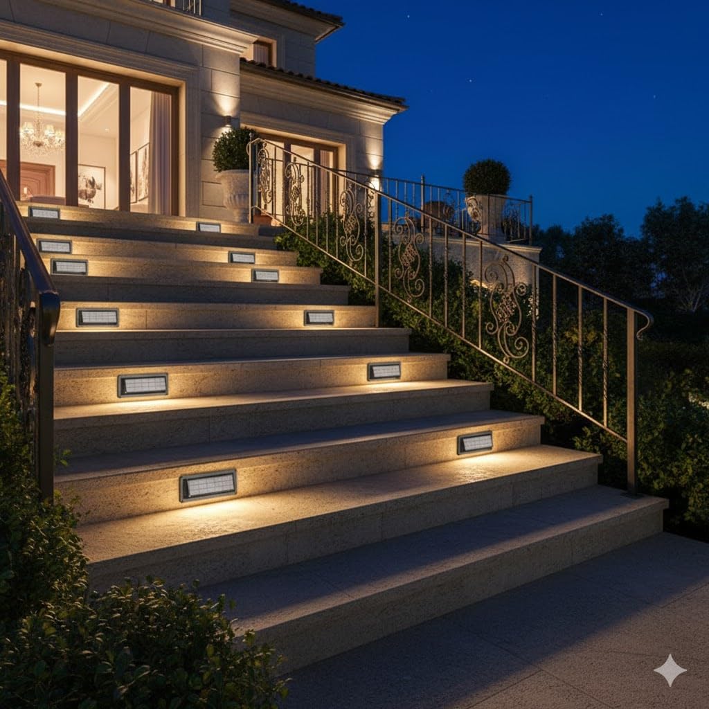 Solarsys - Lampe Solaire LED Extérieure 500 lm – Capteur Sonore et Crépusculaire – IP65 – Jardin Terrasse Escalier Balcon - 4