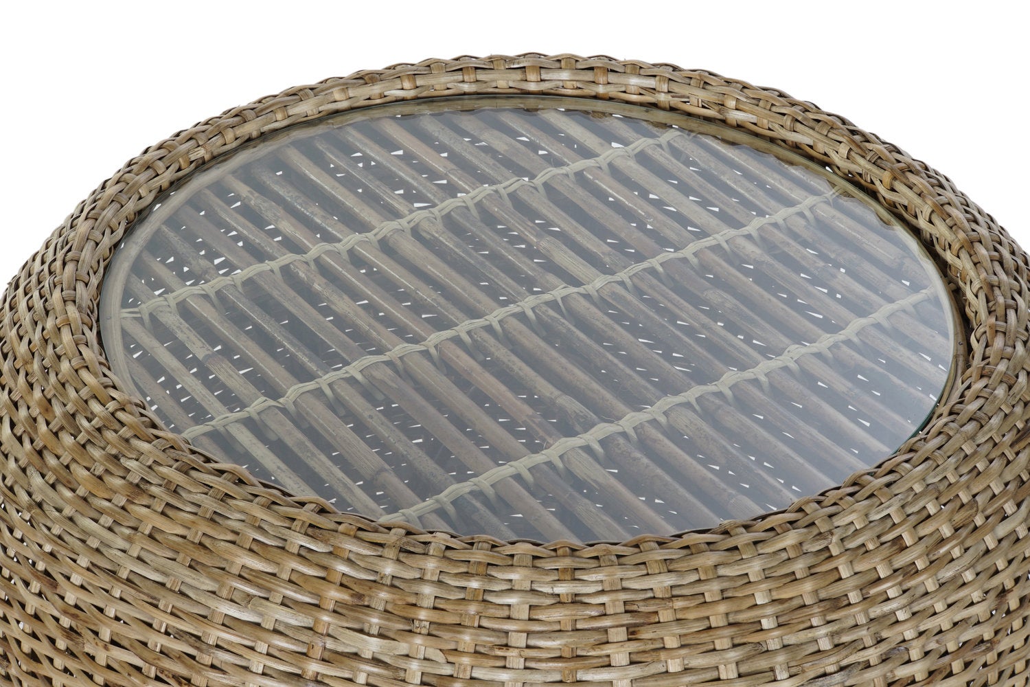 Table Centrale Ratan Cristal 82x82x48 Naturel Naturel - 2