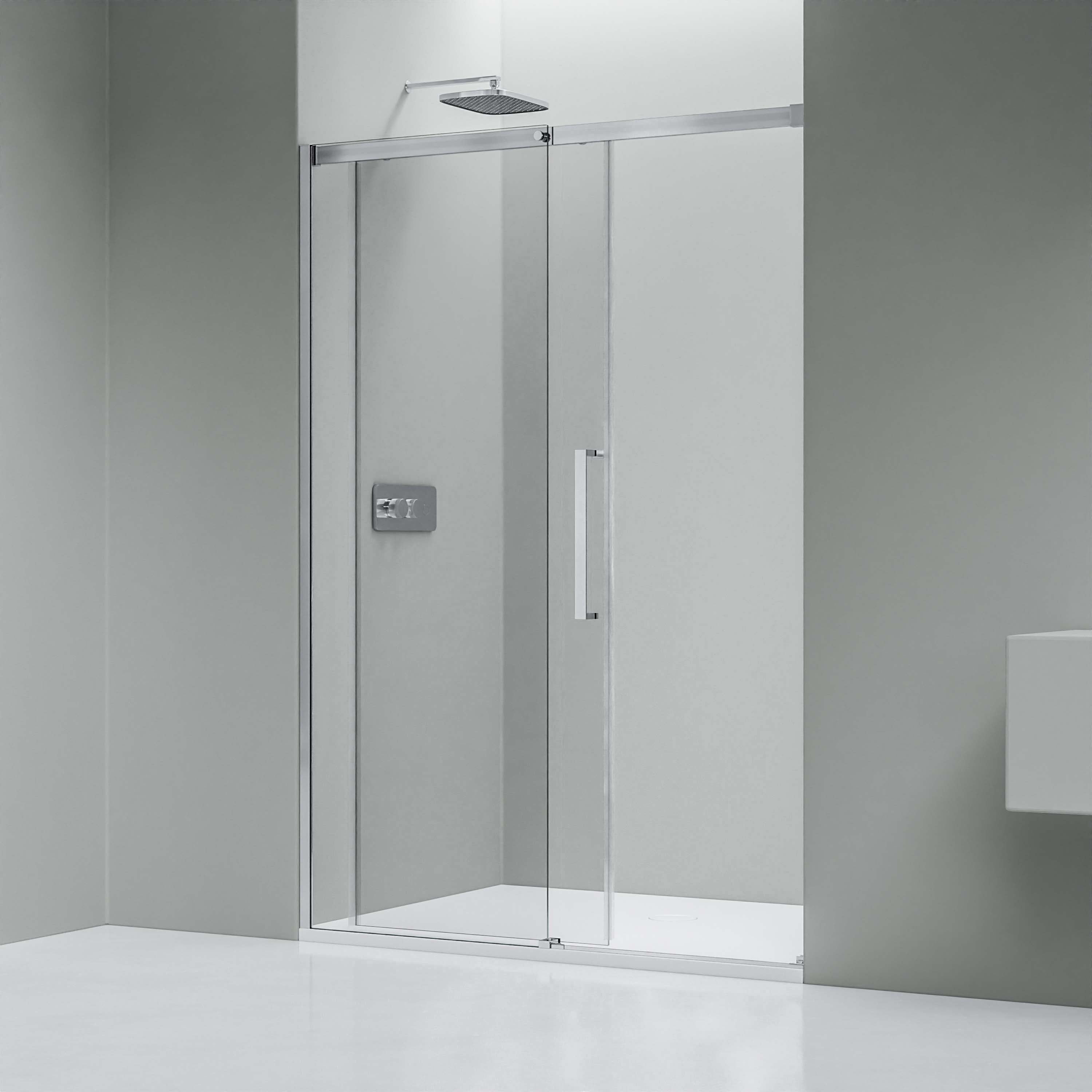 Bernstein DX906 FLEX Drzwi prysznicowe przesuwne Soft-Close ze ścianką - Szkło ESG 8mm z powłoką Nano 160 cm - 2