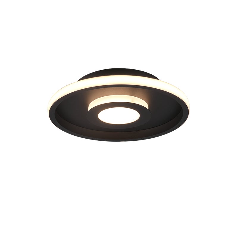 Plafon Ascari okrągły czarno-biały LED 28W 3000K 3200 lm wym: 6,8 x 30 cm IP44 metal Trio