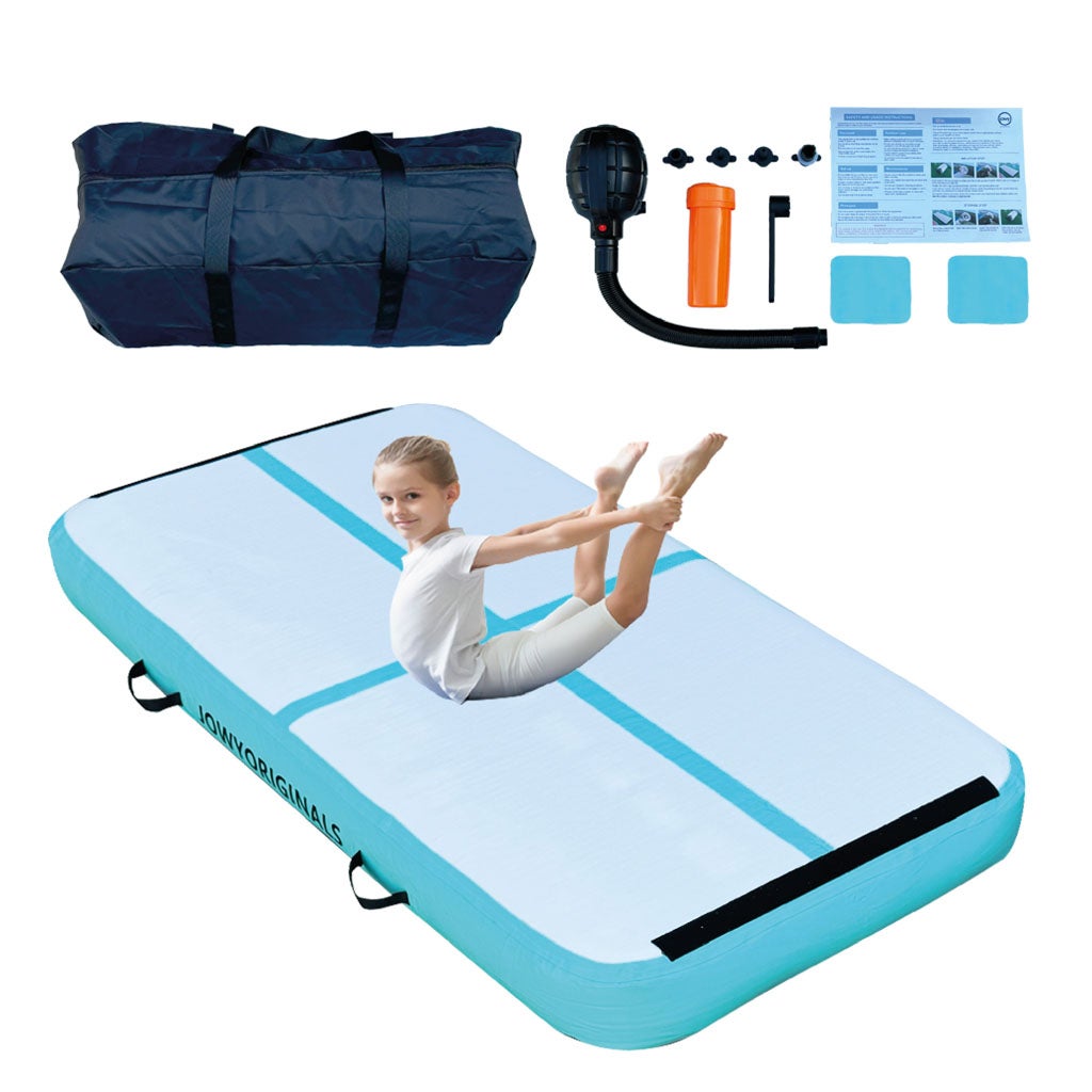 Jowy airtrack 200x100x20cm colchoneta inflable, color azul