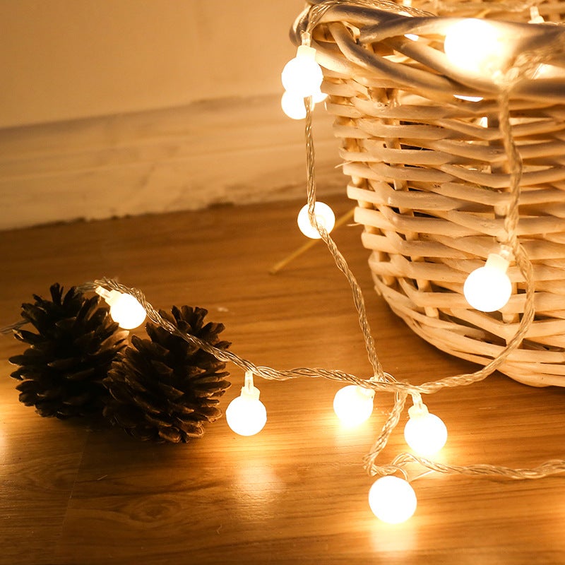 10M Guirlande Lumineuse, 80 Petites Boule Étanche IP65,Alimenté batterie Eclairage Décoration Intérieur et Extérieur, Alimenté par pile (Blanc chaud) - 2