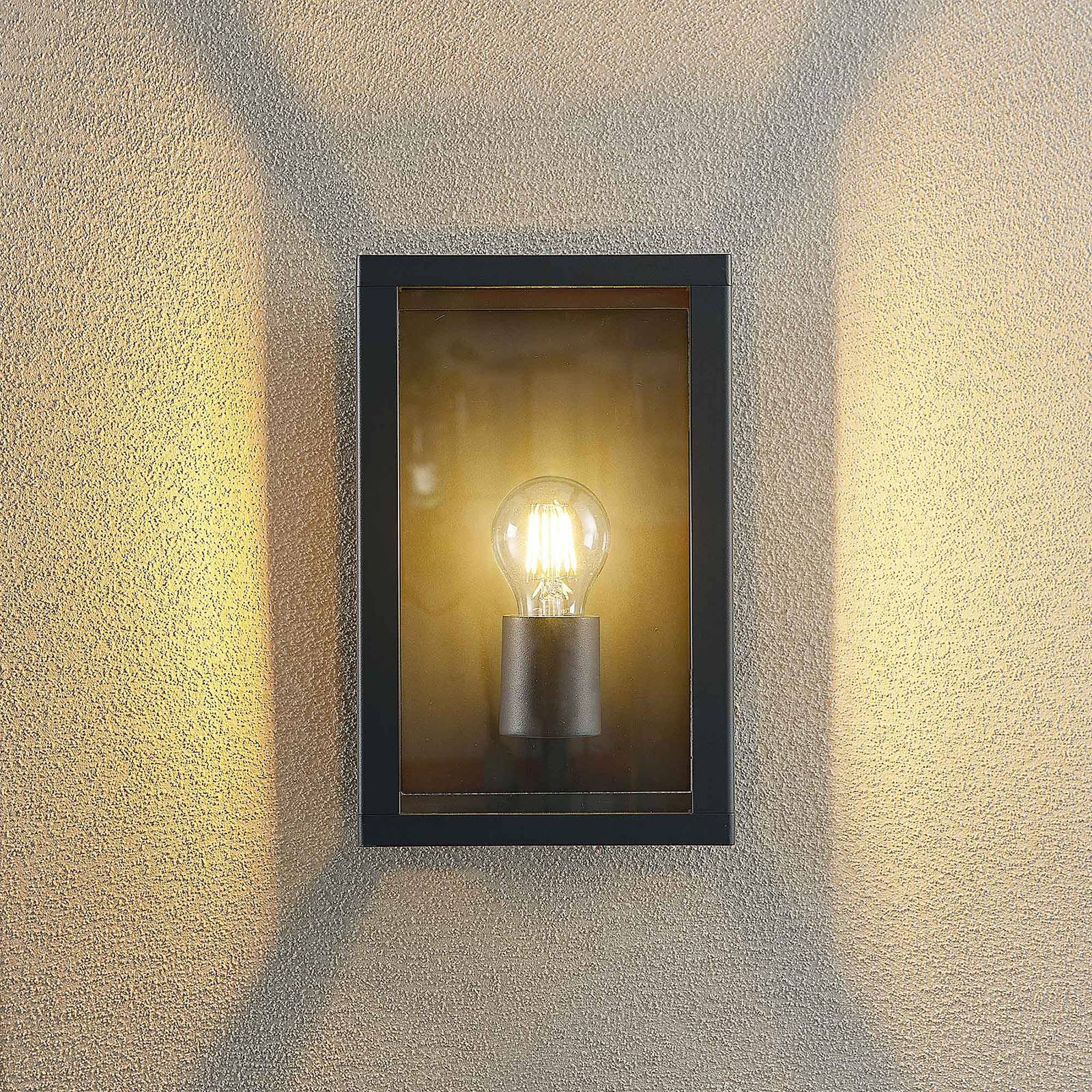 Applique d'extérieur Lindby Giavanna, 28 cm, anthracite, IP44, E27, Applique Murale Exterieur, Luminaire Exterieur, Lampe Jardin, Eclairage Exterieur, - 6