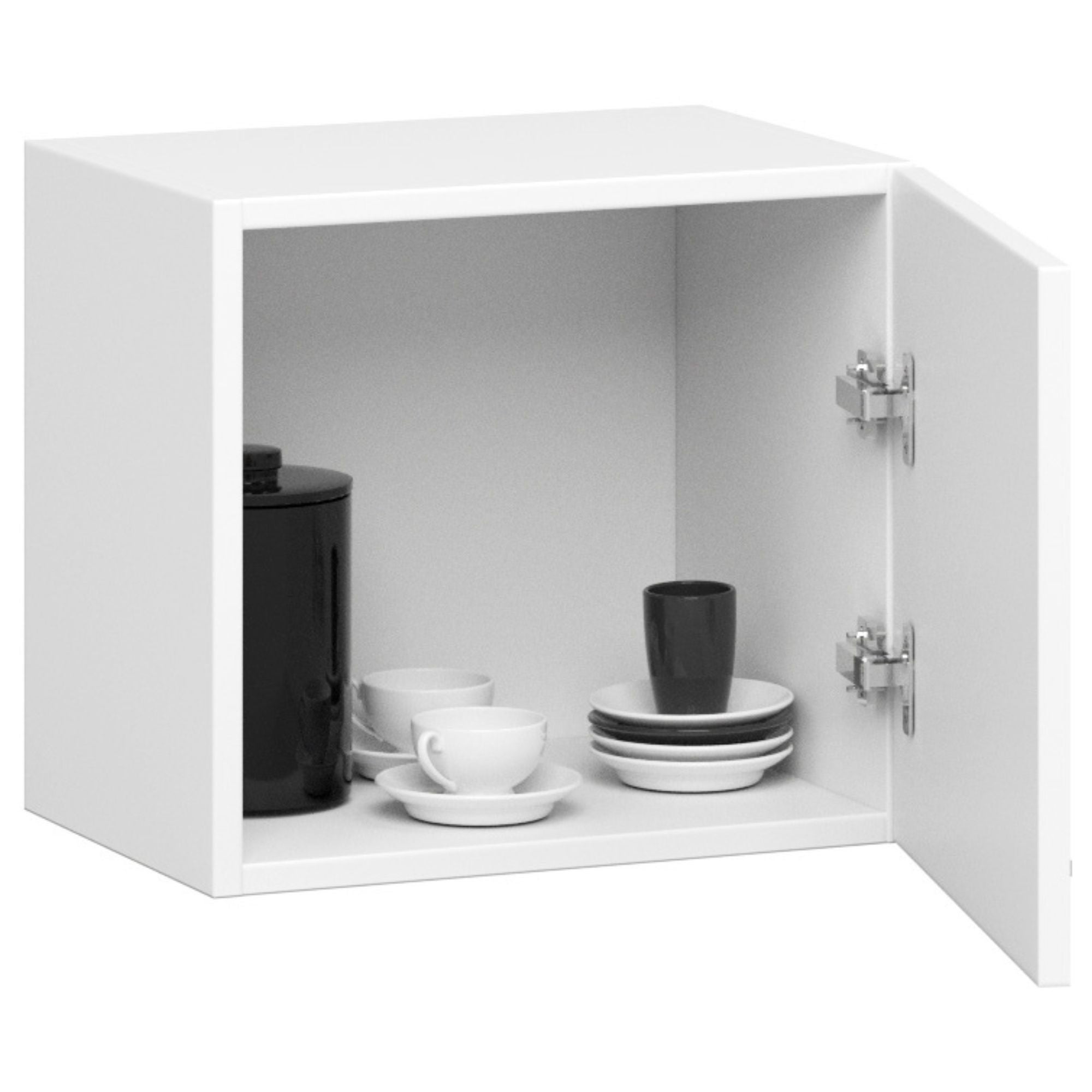 Meuble de cuisine haut AKORD W40 hotte OLIWIA modulable Blanc 40 cm 1 porte couleur Blanc 1 étagère 40x30x29 cm - 2
