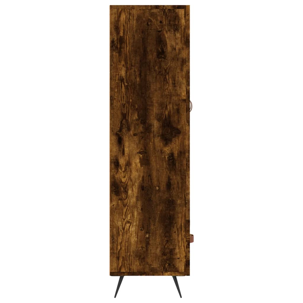 Credenza alta in rovere affumicato 69,5x31x115 cm in multistrato - 7