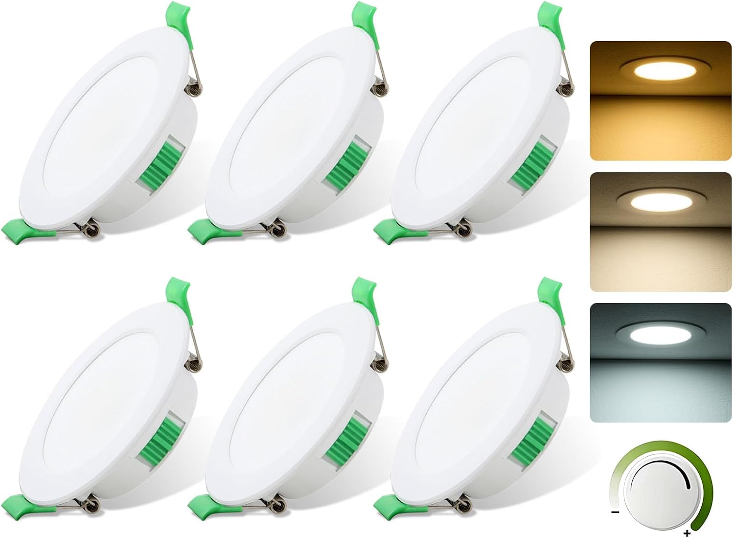 Spot de plafond LED 230 V dimmable downlight LED encastrable 7 W (Ø 68 ...