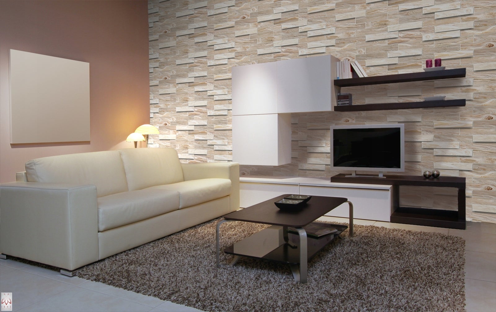 4 m²/10 pièce 3D PVC IMITATION TUILES panneaux muraux revêtement mural DECOR PVC bardage carreaux imitation Bleached Oak épaisseur 1mm ! - 3