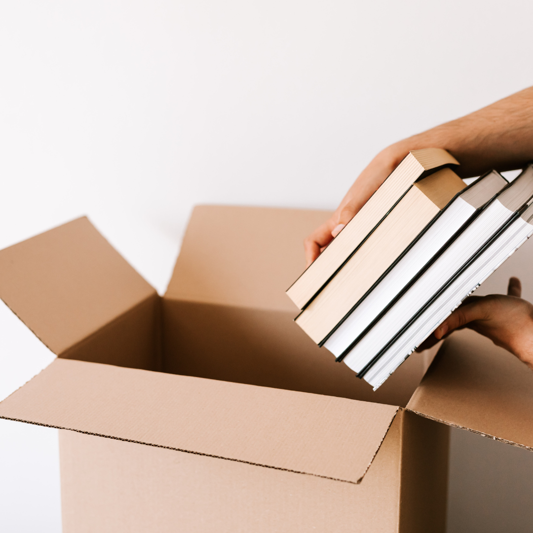 Pack 20 cartons à livres avec poignées + 1 adhésif offert - 5