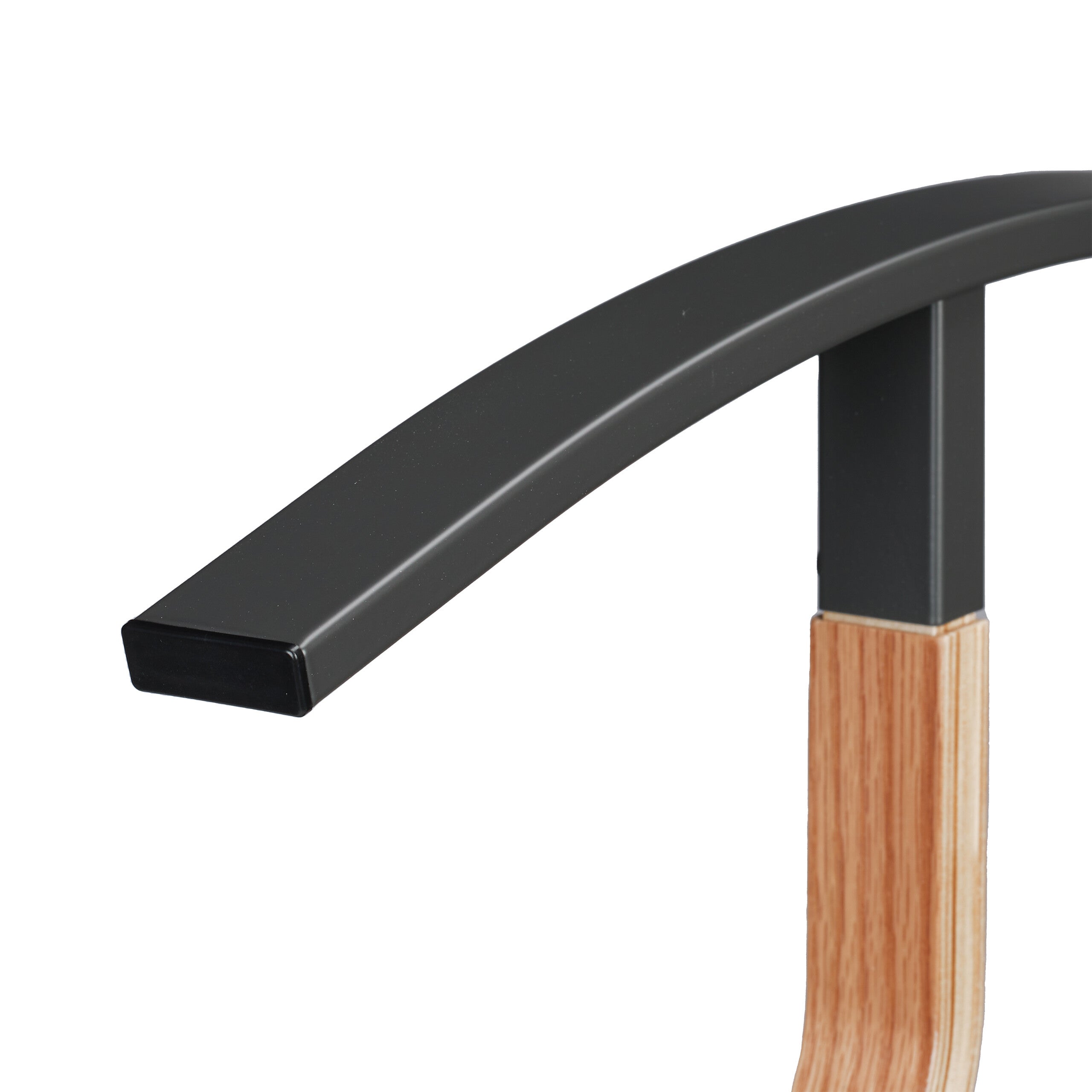 Relaxdays Valet de chambre, MDF et acier, porte-vêtements, HxLxP : 107x47,5x20 cm, chemises, costume, anthracite/nature - 6