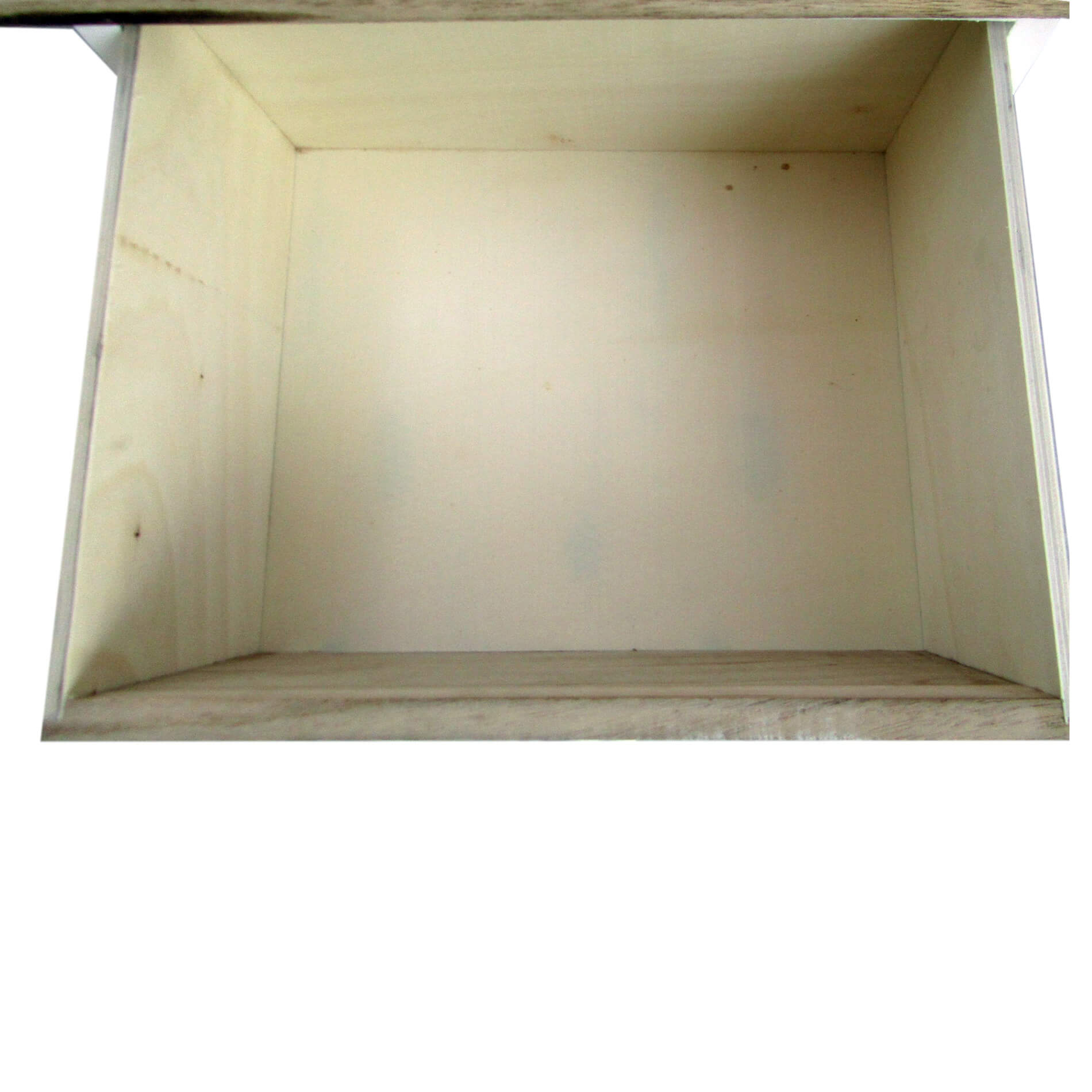 Commode 5 Tiroirs Rebecca Mobili Moderne Bois Clair Blanc Bleu 93x40x30 - 9