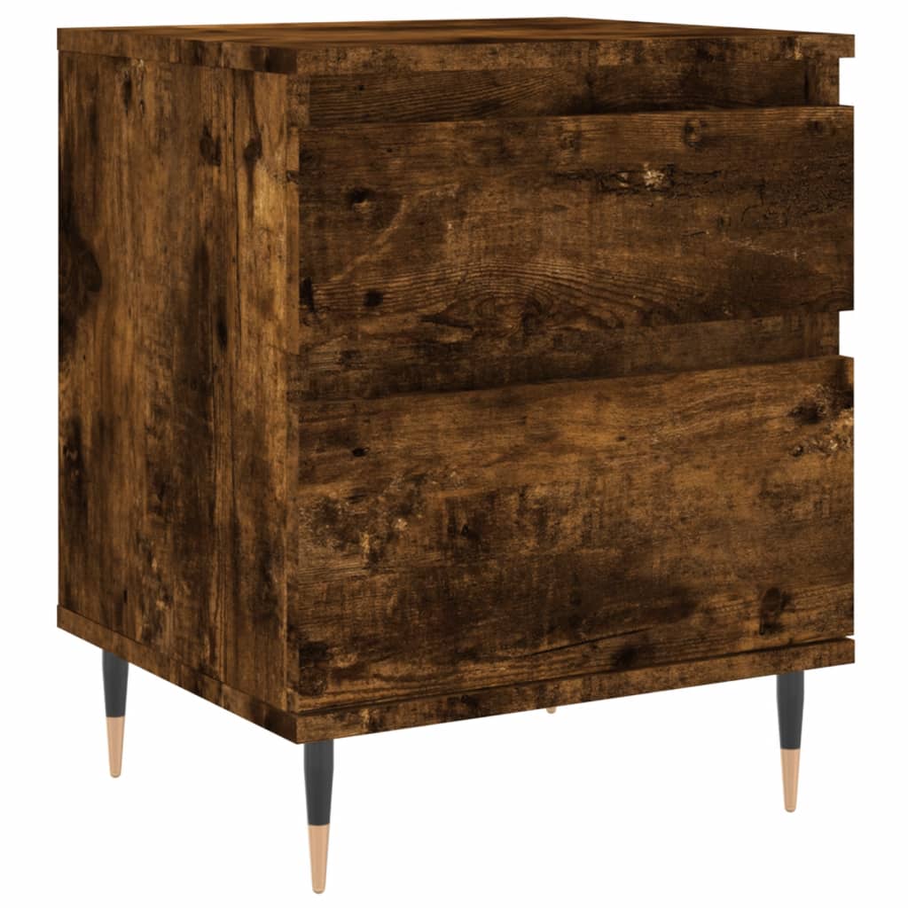 Maison Exclusive - Table de chevet chêne fumé 40x35x50 cm bois d’ingénierie - 2