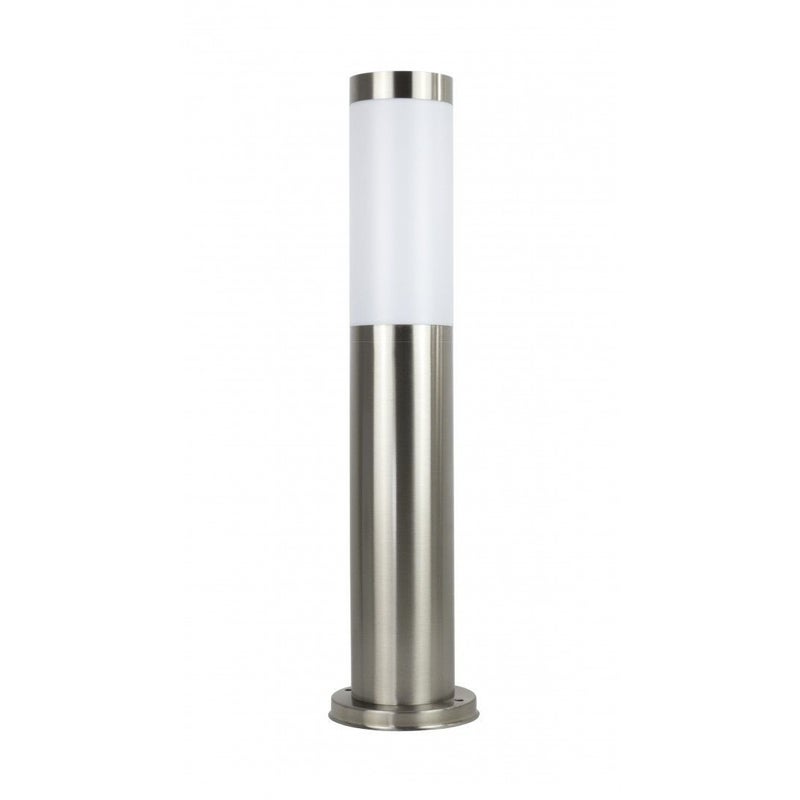 Lampa ogrodowa stojąca Inox srebrna 1xE27x40W IP44 wym: 45 x 7,5 x 7,5 cm metal SU-MA