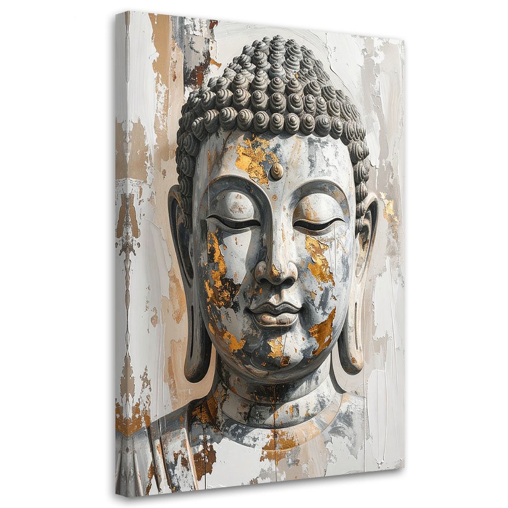 Obraz do salonu sypialni biura, Biały Posąg Buddy Medytacja Zen Spa 80x120