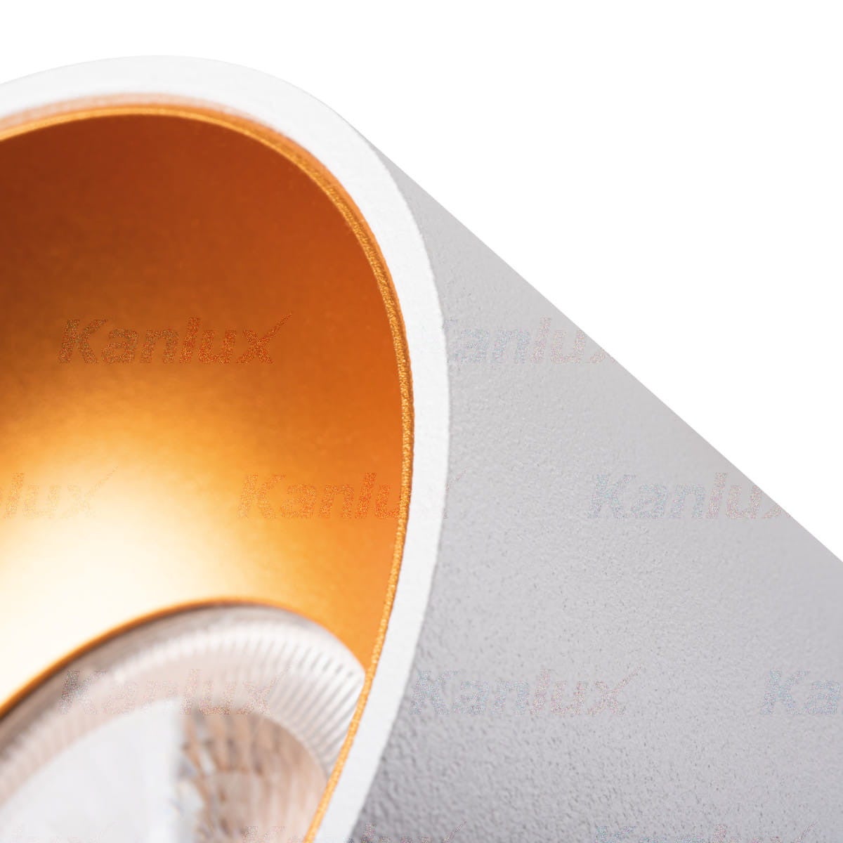Plafonnier encastré MINI RITI – Blanc/Or – Aluminium – GU10 – Ø85mm - 2