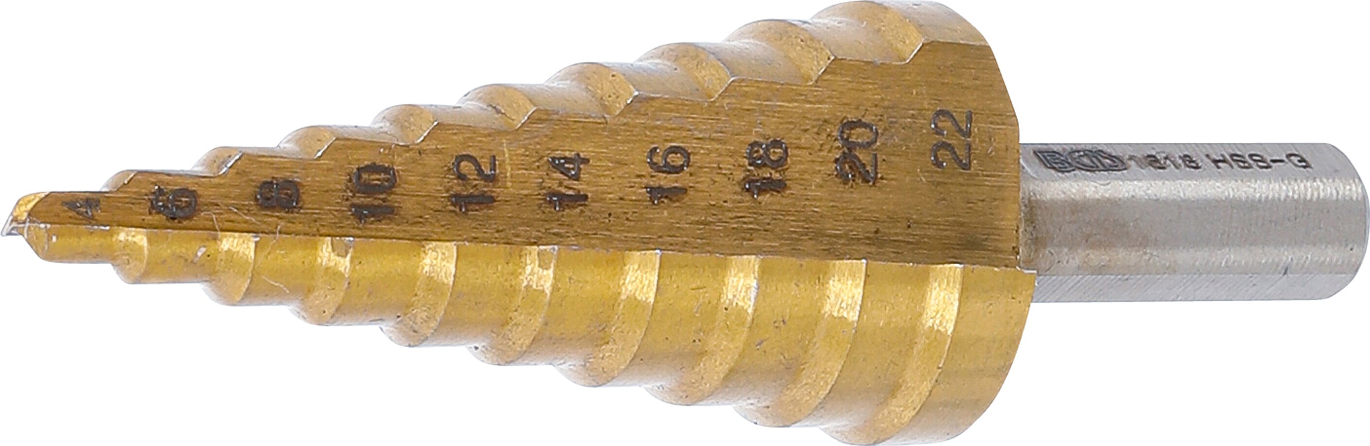 BGS wiertło stopniowe tytanowo-azotowane Ø 4 - 22 mm - 1618