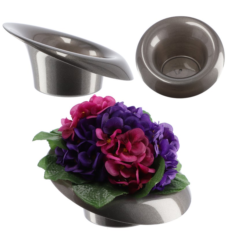 DONICZKA OSŁONKA DO KOMPOZYCJI KOMPOZYCJE STROIK BAZA IKEBANA GRAFIT 12cm