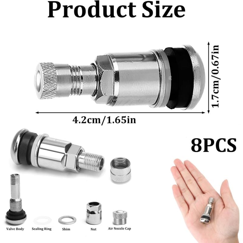 MEAJOO Lot De 4 Bouchons De Valve De Pneu Crown