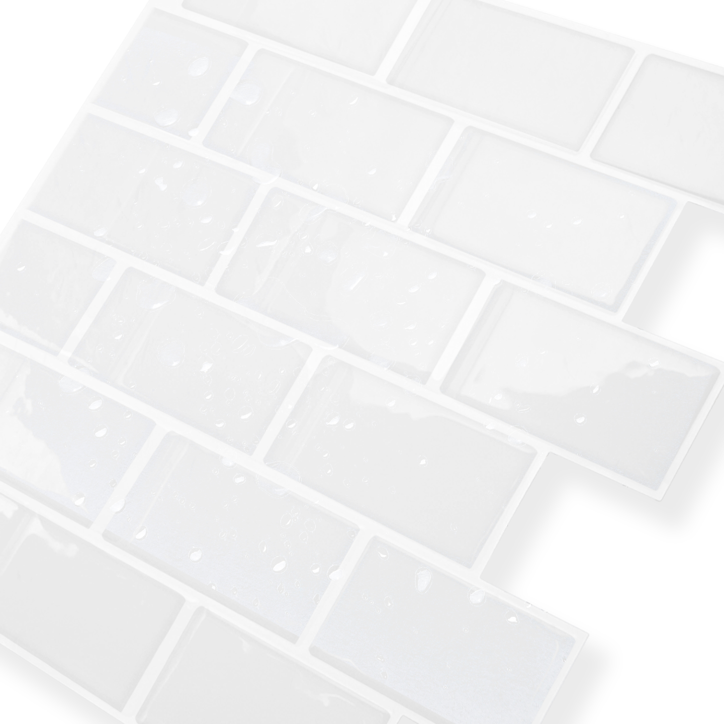 Crédence adhésive murale effet carrelage métro blanc 10 pcs 30x30 cm - 5