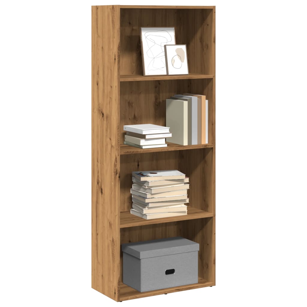 Bibliothèque | Armoire de livres | Meuble de Rangement chêne artisanal 60x30x152 cm bois d'ingénierie CFW312945 - 2