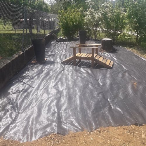 Toile de paillage tissée 130g/m² - Long 15 m, Couleur Marron, Larg 1.05 m - 5