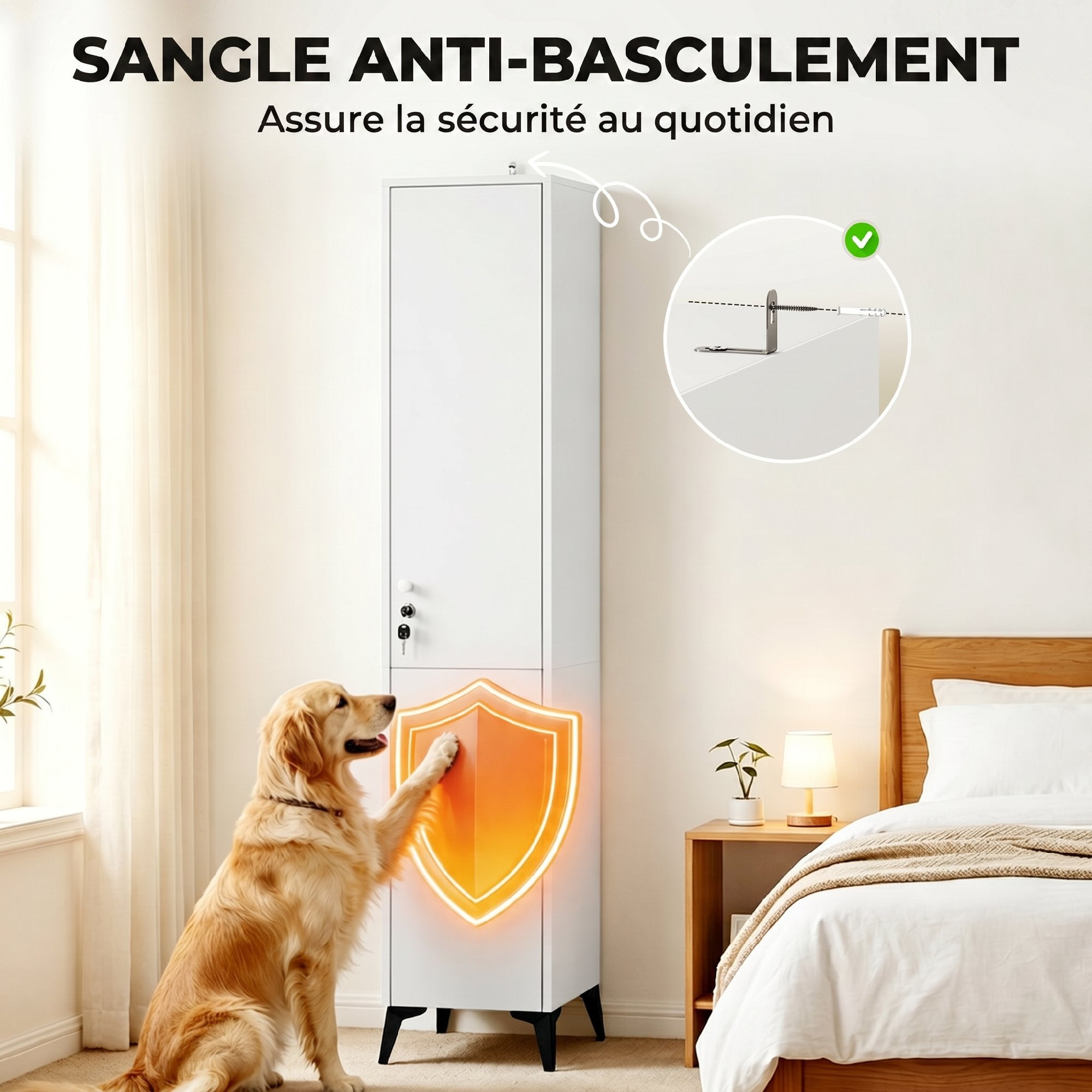 Armoire de chambre panneau de particules HOMCOM - 8