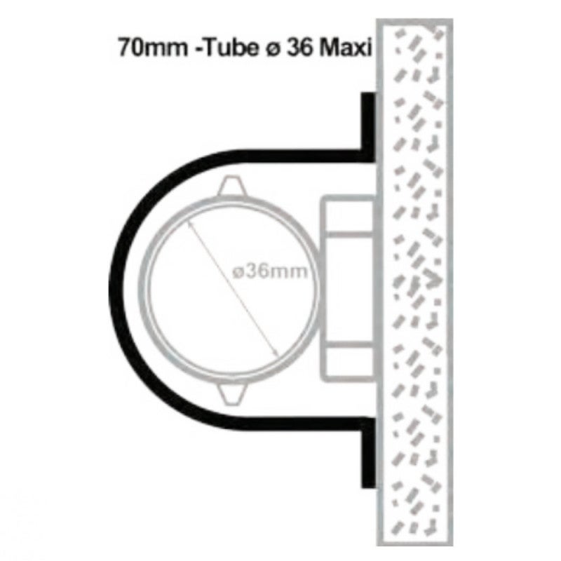 Goulotte de protection longueur 1m pour tube gaz Ø36 maxi - 2