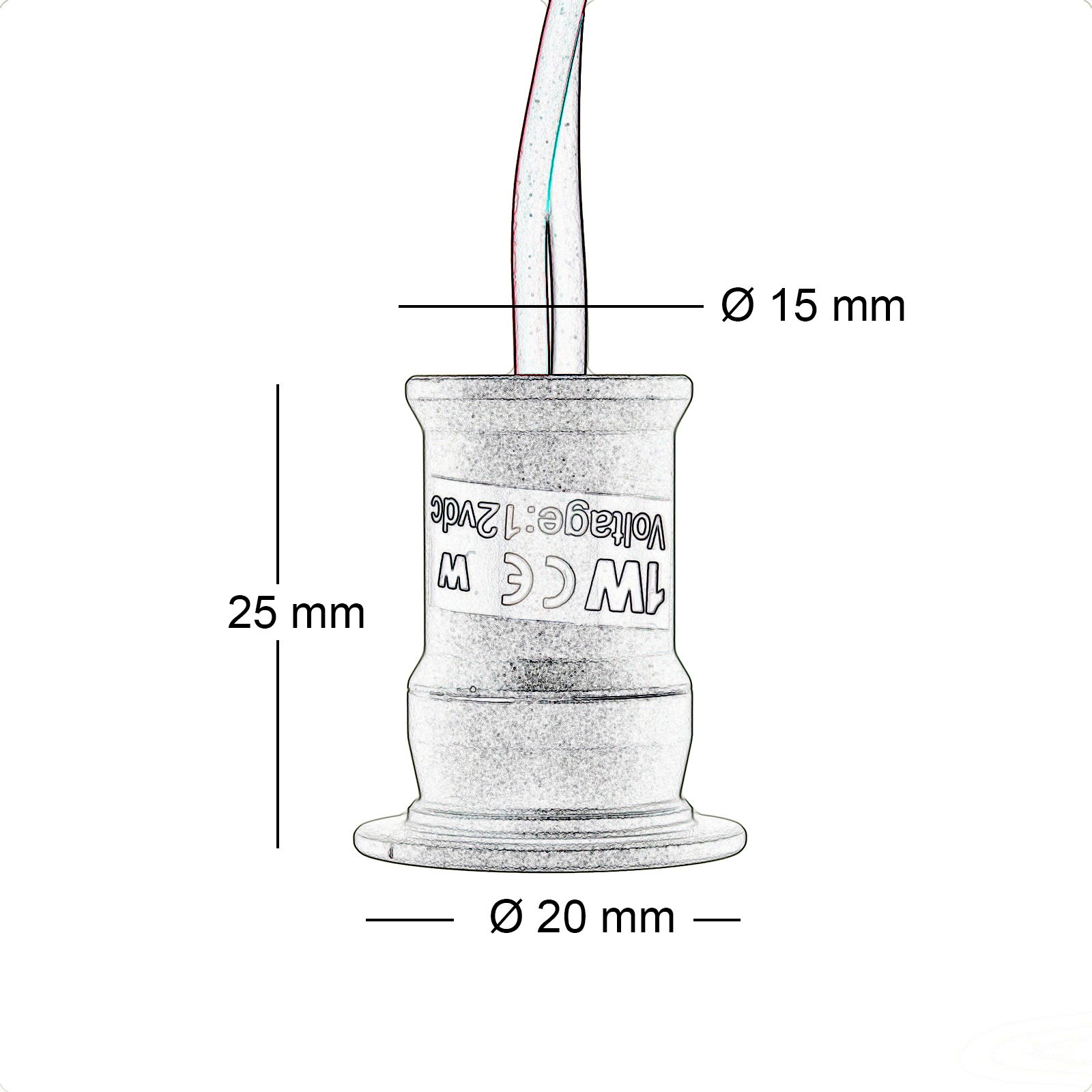 Mini faretto IP65 LED 1W resa 12W incasso punto luce 12V box doccia cielo stellato segnapassi luci gradini barca camper BIANCO 3000K - 5