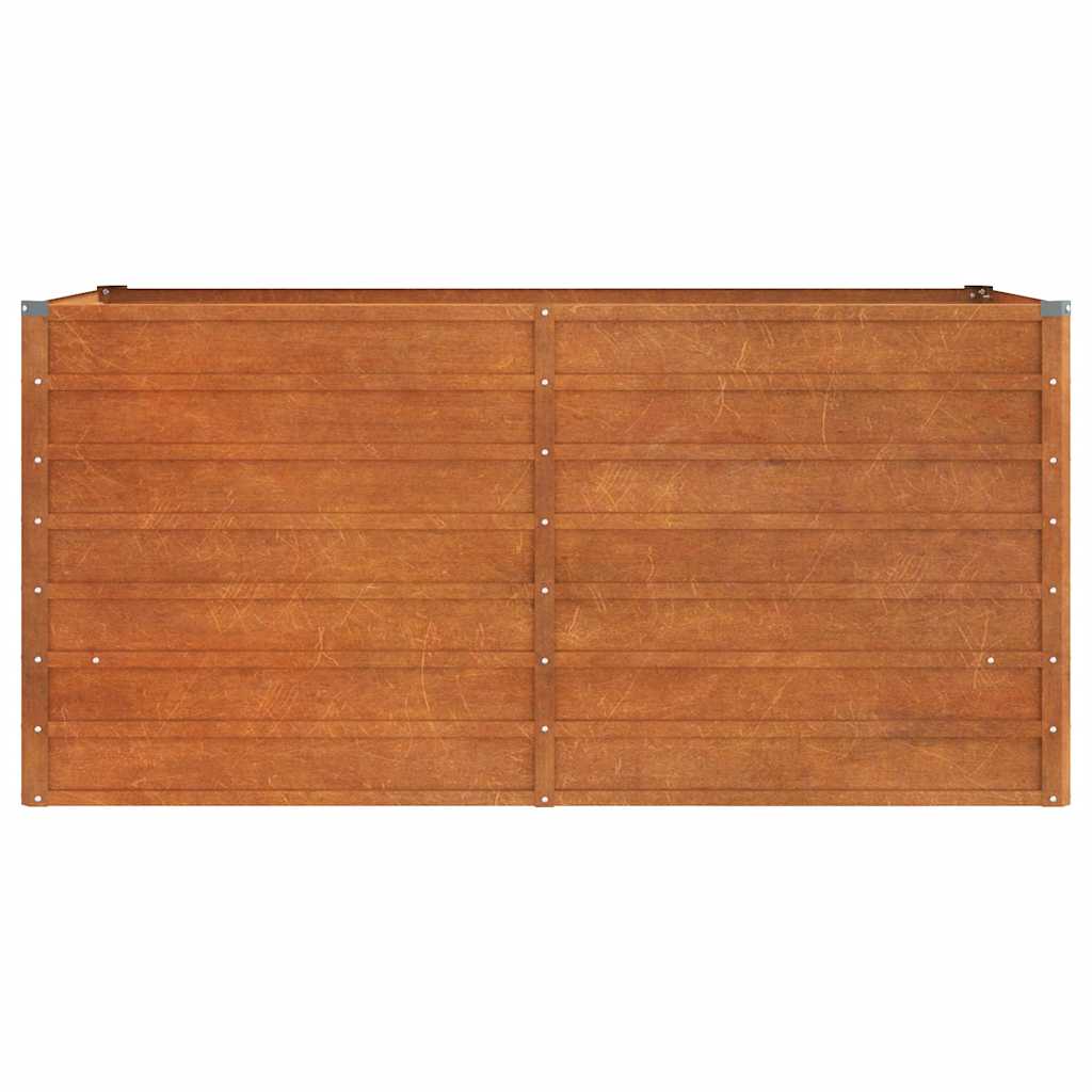 Jardinière - Lit surélevé de jardin - Pot de fleurs rouillé 160x80x77 cm acier corten Couleur évolue n1309l - 4