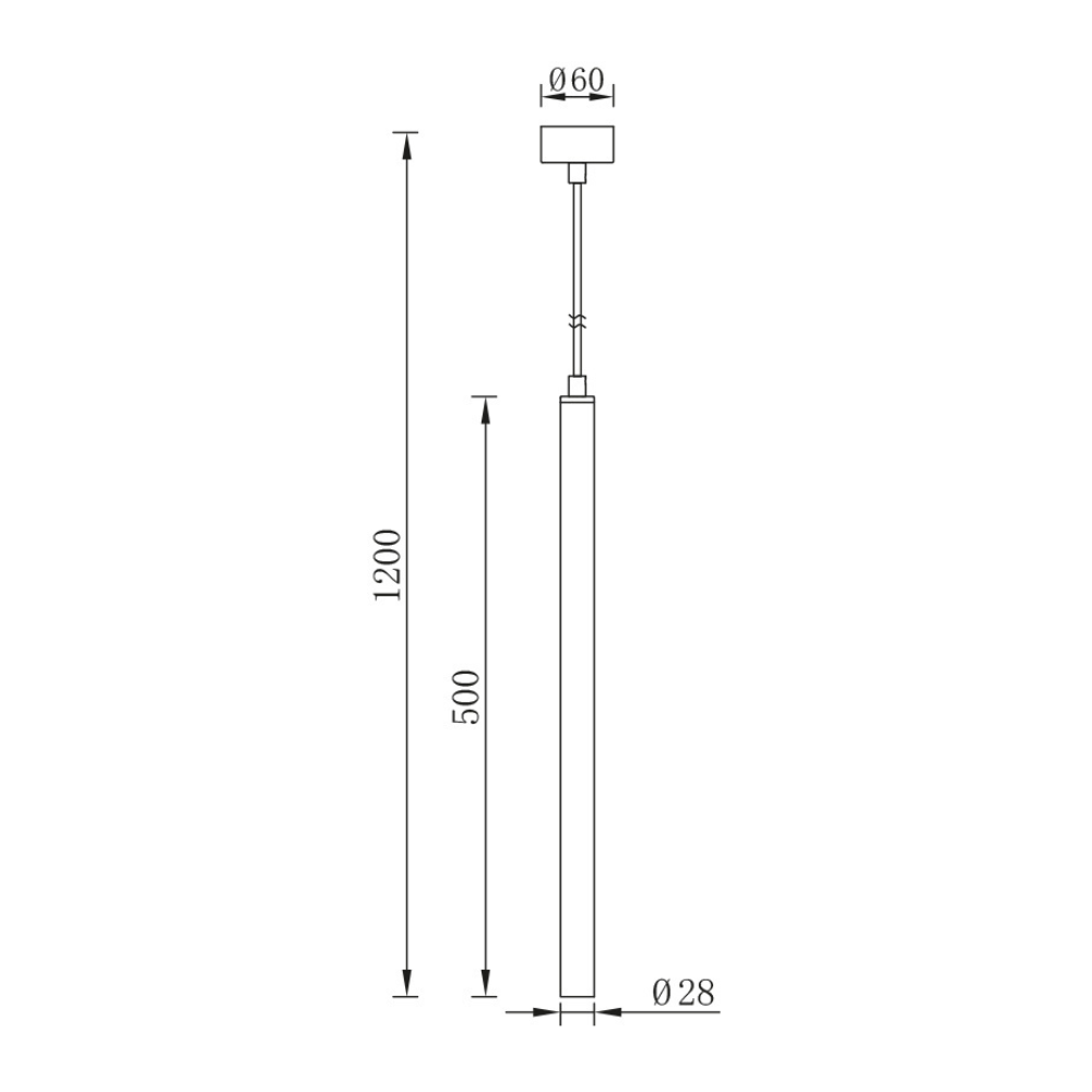 Suspension tube design doré G9 10W IP20 - 3
