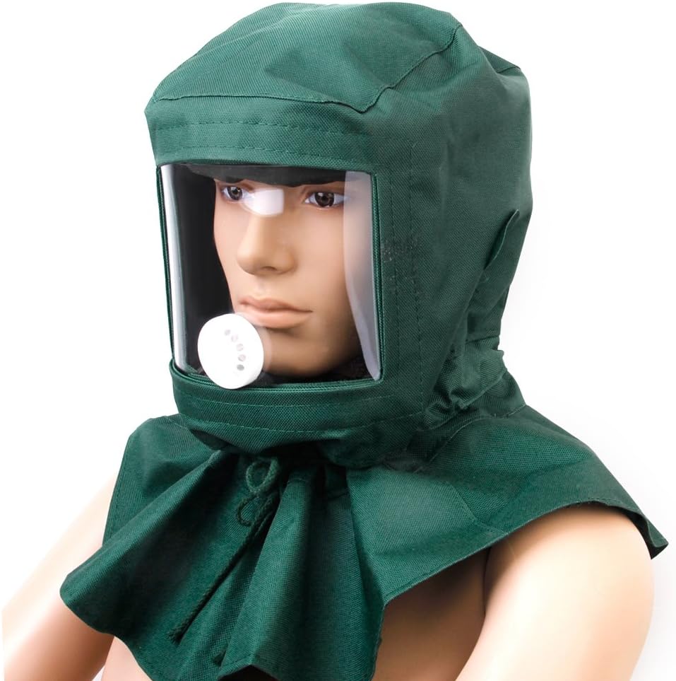 Casque de protection anti-vent - Masque de sablage, protection contre la poussière, idéal pour travaux de sablage et usage industriel - 2