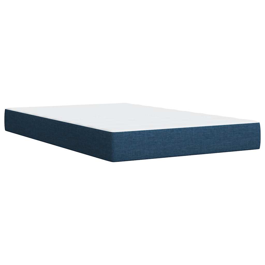 Sommier à lattes de lit avec matelas Bleu 120x200 cm Tissu — COMFORTXL - 10