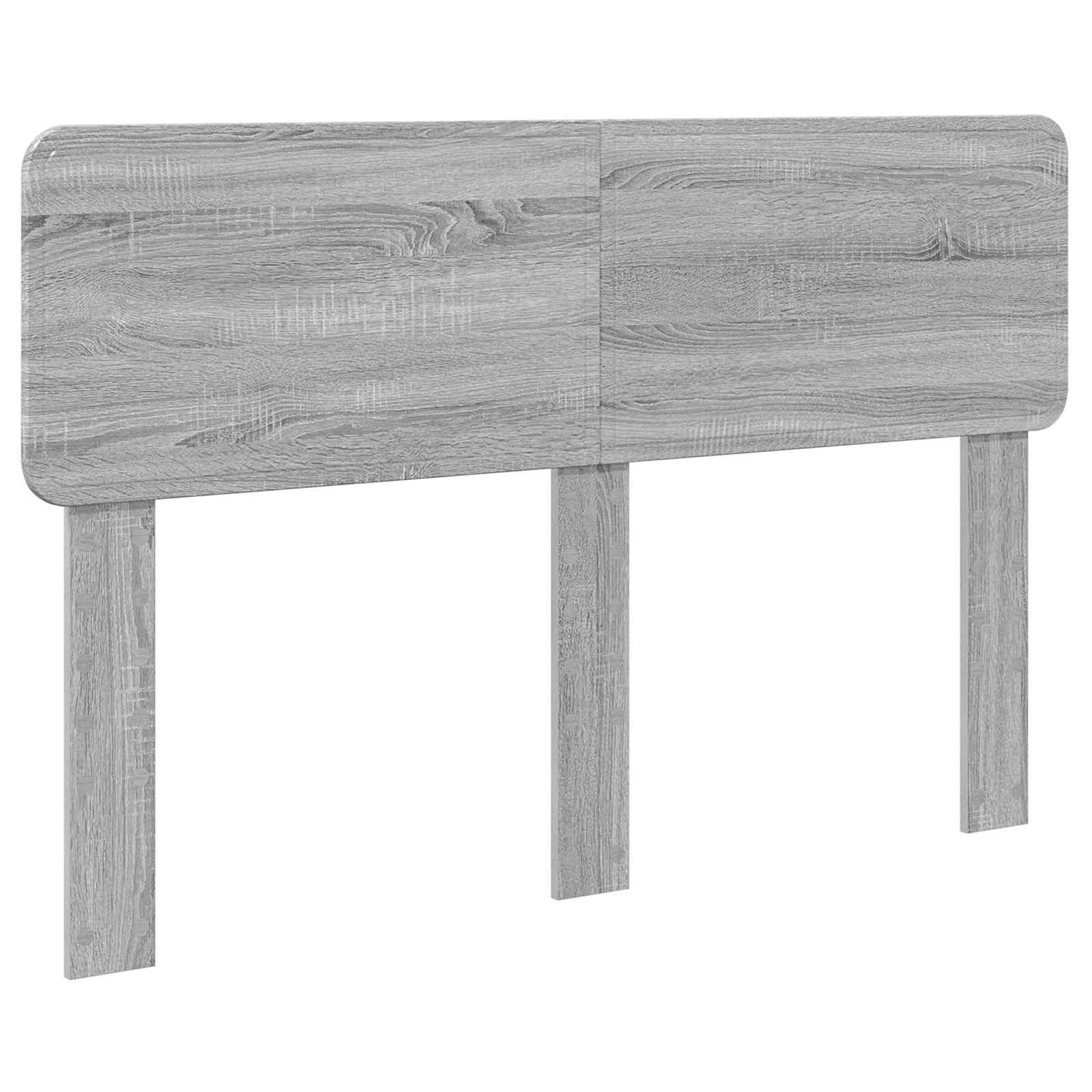 Cadre de lit gris 140 x 190 cm, panneau de bois - 7