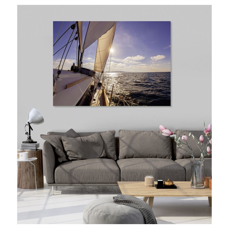 Tableau toile en kit EN MER 180 x 130 cm - Toile textile sans PVC, Made in France par Scenolia - 3