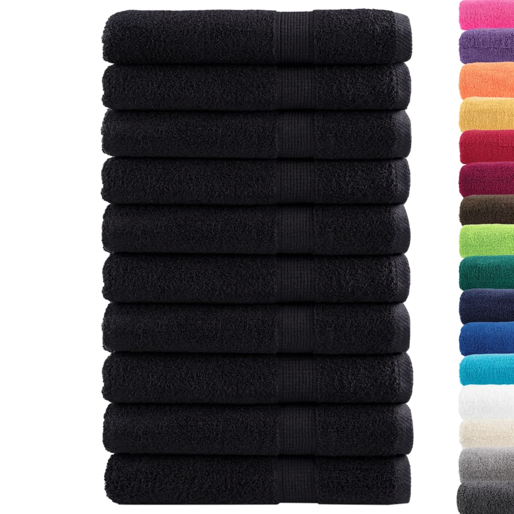 Toallas de sauna solund 10 unidades negro 80x200 cm 600 gsm - comfortxl
