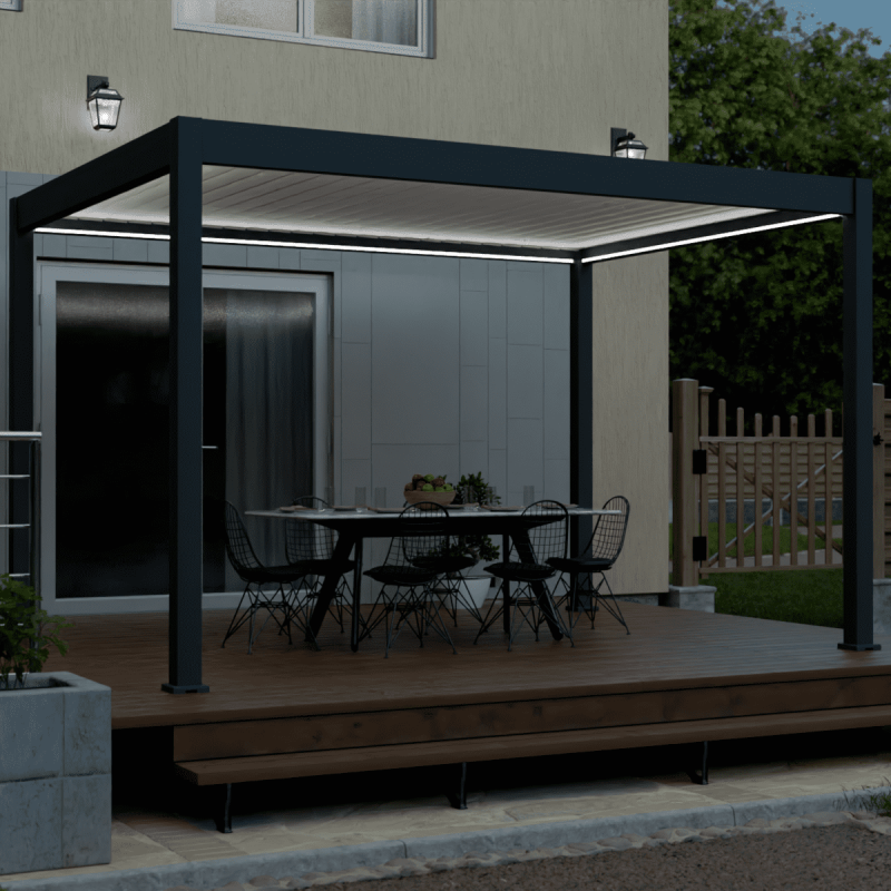Kit LED pérgola bioclimática autoportante 3x4M - 2