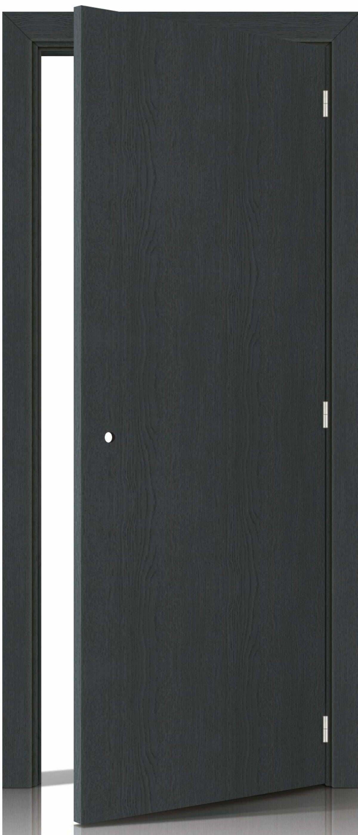 Bloc Porte Effet Chêne Anthracite Grey Oak H204 X L93 Cm Côte Tableau P.gauche Gd Menuiseries - 3