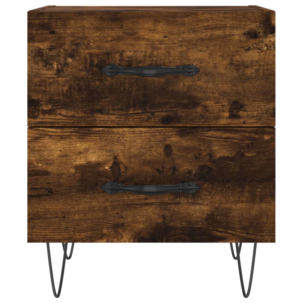 Lot de 2 Tables de chevet，Table d'appoint, Table de nuit pour Salon Chambre chêne fumé 40x35x47,5cm bois d’ingénierie317554 - 6