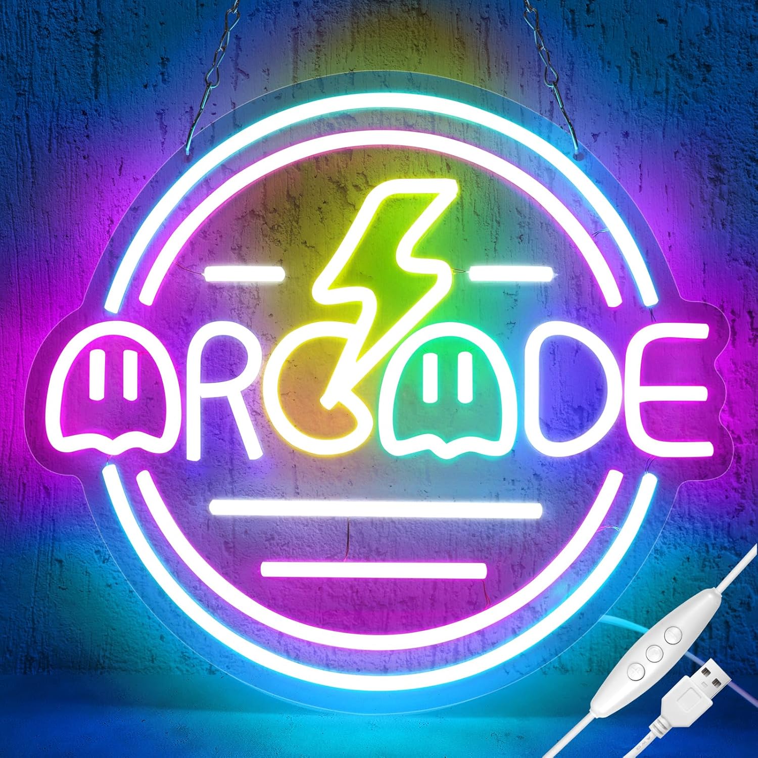 Neonowe gry, neonowe logo do pokoju gier, znak gracza, neonowy znak świetlny, neon LED, dekoracja ścienna do pokoju dziecięcego